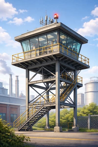 Control tower view of the facility